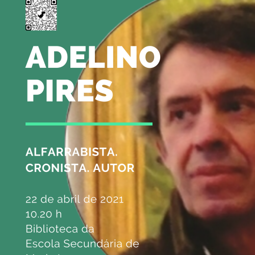 Adelino Pires na Biblioteca Escolar da ESML