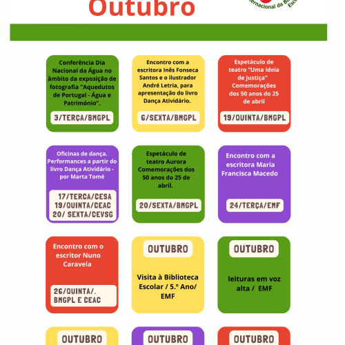 Outubro – Mês das Bibliotecas Escolares